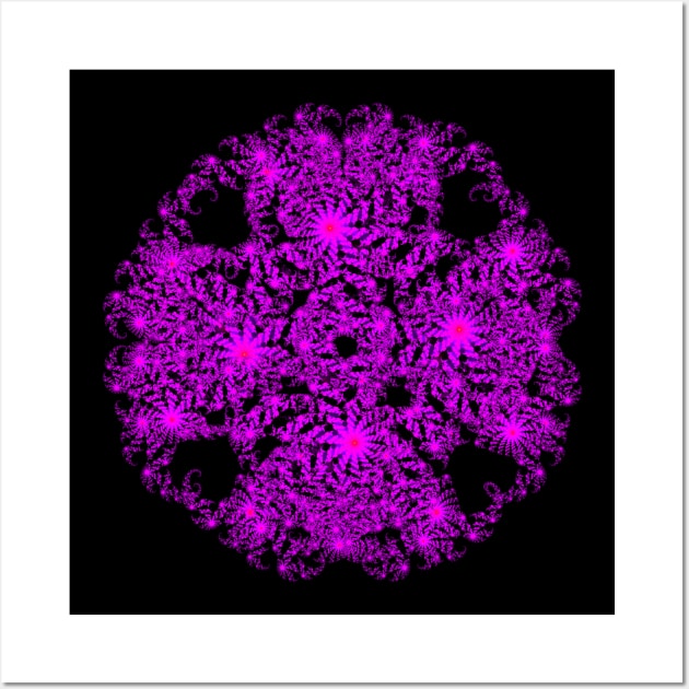 Pink Mandelbrot Fractal Circle Wall Art by Michelle Le Grand